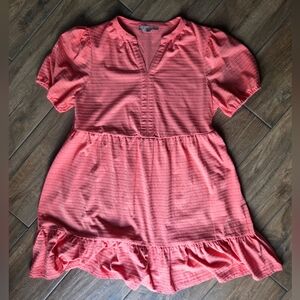 LOFT Coral Striped Womens Dress